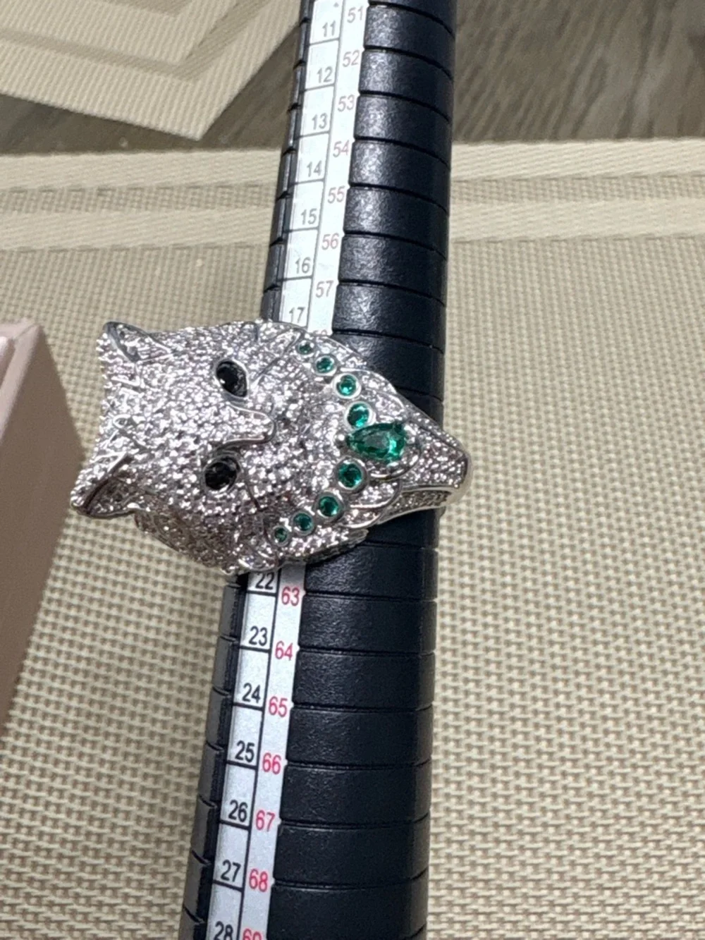 2-4-$40 Madame Cat- Silver with Green Accent Stones - Women's Jewelry